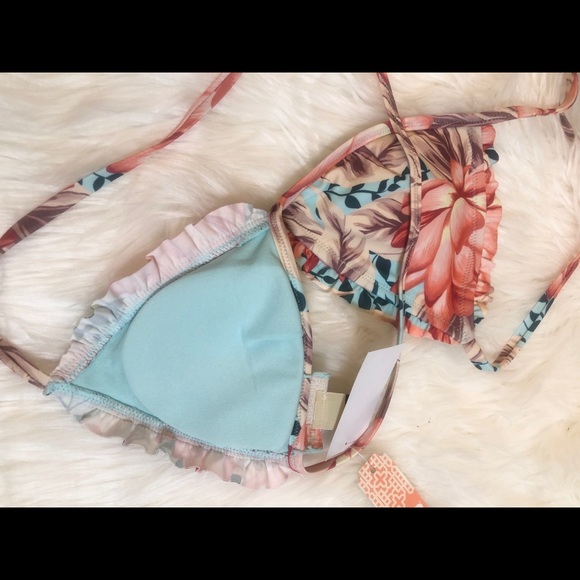 Gianni Bini Coral Floral Bikini - Picture 7 of 8